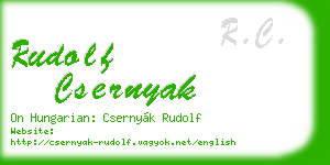 rudolf csernyak business card